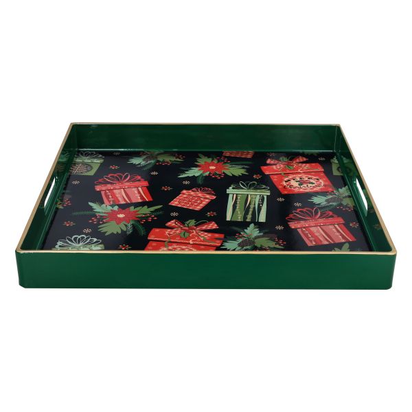 Orlando Store™ - Vassoio Party Time Verde 35 x 35 cm