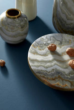 Carica l&#39;immagine nel visualizzatore di Gallery, Orlando Store™ - Vaso Marsha Tondo Bianco Grigio Oro H17
