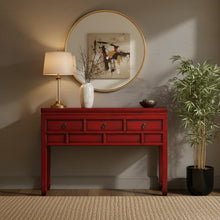 Carica l'immagine nel visualizzatore di Gallery, Orlando Store™ - Consolle Ningbo 3 Cassettini Rosso Pompeiano
