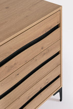 Carica l'immagine nel visualizzatore di Gallery, Orlando Store™ - Cassettiera 3 Cassetti Melys Naturale/Nero 80X78H
