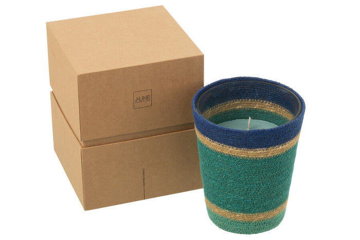 Orlando Store™ - Candela Profumata Cesto Azzurro Large 75 Ore