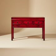 Orlando Store™ - Consolle Ningbo 3 Cassettini Rosso Pompeiano