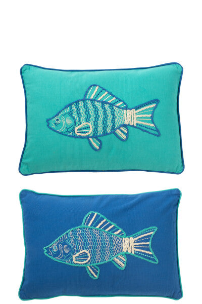 Orlando Store™ - Cuscino Rettangolare Pesce Blu/Azzurro