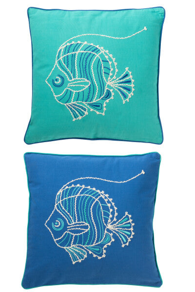 Orlando Store™ - Cuscino Quadrato Pesce Blu/Azzurro