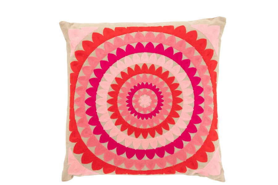 Orlando Store™ - Cuscino Fiore Spirale Beige/Rosa