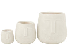 Carica l&#39;immagine nel visualizzatore di Gallery, Orlando Store™ - Set 3 Portavasi Moai Argilla Bianco
