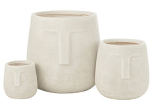 Carica l&#39;immagine nel visualizzatore di Gallery, Orlando Store™ - Set 3 Portavasi Moai Argilla Bianco
