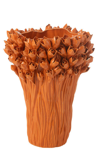 Orlando Store™ - Vaso Ambrosia Ceramica Arancione Large