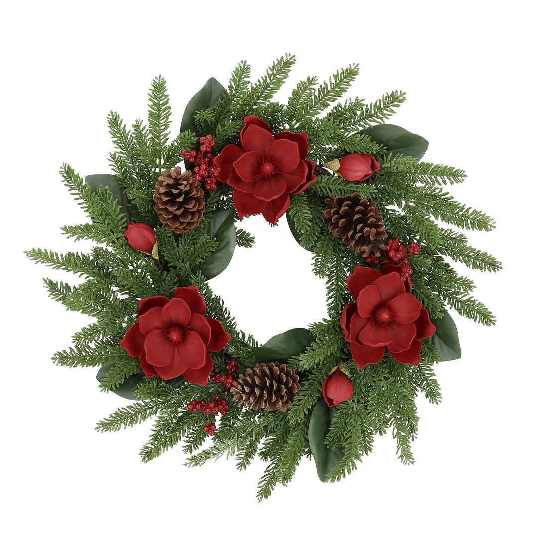 Orlando Store™ - Corona Fleury Rossa con Pigne D60