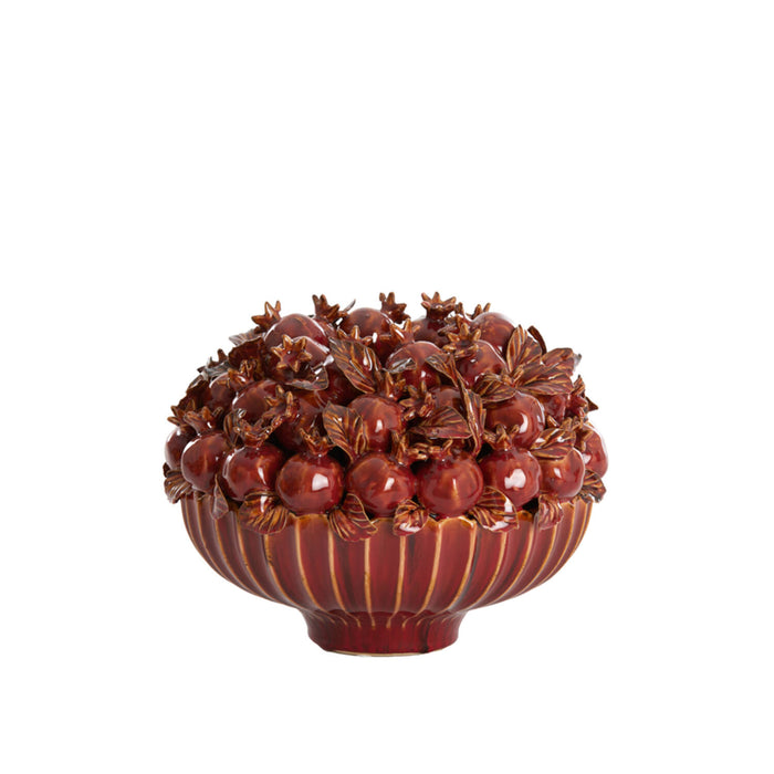 Orlando Store™ - Vaso Melograno Ceramica Bordeaux Ø28,5x23 cm