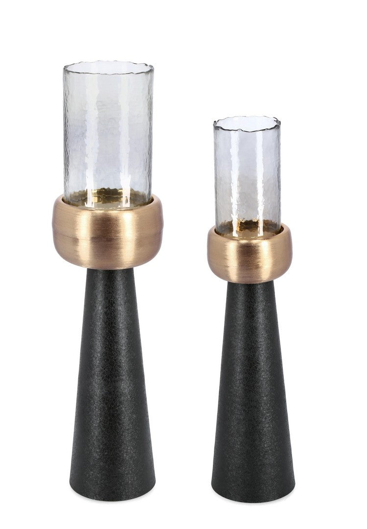 Orlando Store™ - SET 2 Porta Candela Sagar Nero
