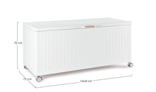 Carica l'immagine nel visualizzatore di Gallery, Orlando Store™ - Baule Porta Cuscini con Ruote Ocean Bianco M
