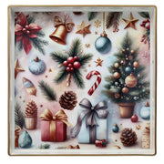 Orlando Store™ - Vassoio Party Time Bianco 35 x 35 cm