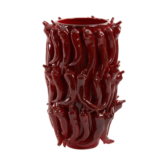 Orlando Store™ - Vaso Decorativo Pepper Ceramica Rossa 26,5x25x39 cm