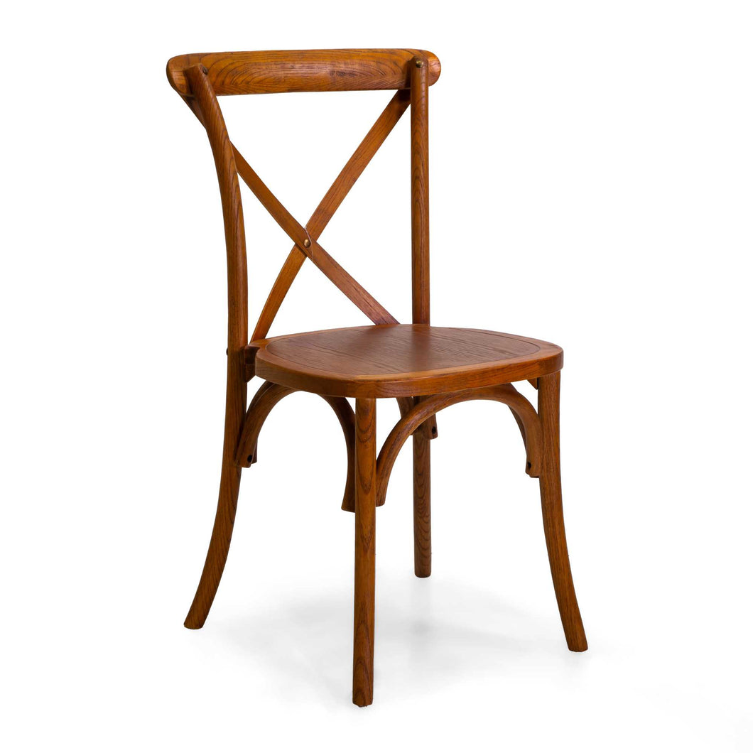 Orlando Store™ - Sedia Legno Cross Marrone 51x55h46,5/89 cm