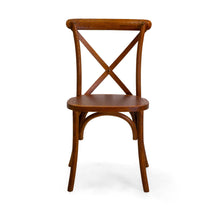 Carica l&#39;immagine nel visualizzatore di Gallery, Orlando Store™ - Sedia Legno Cross Marrone 51x55h46,5/89 cm
