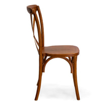 Carica l&#39;immagine nel visualizzatore di Gallery, Orlando Store™ - Sedia Legno Cross Marrone 51x55h46,5/89 cm
