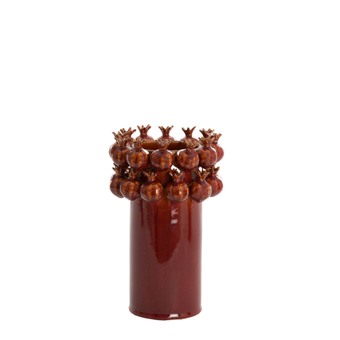 Orlando Store™ - Vaso Decorativo Melograno Bordeaux Ø16,5x25 cm