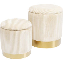 Load image into Gallery viewer, Orlando Store™ - Cherry Storage Cord Creme Stool (2/Set)
