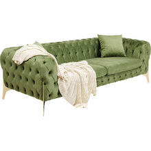 Load image into Gallery viewer, Orlando Store™ - Bellissima 3-seater Green Velvet Sofa 240cm
