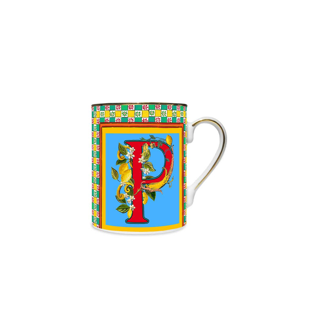 Orlando Store™ - Mug in porcellana Ortigia '' P ''