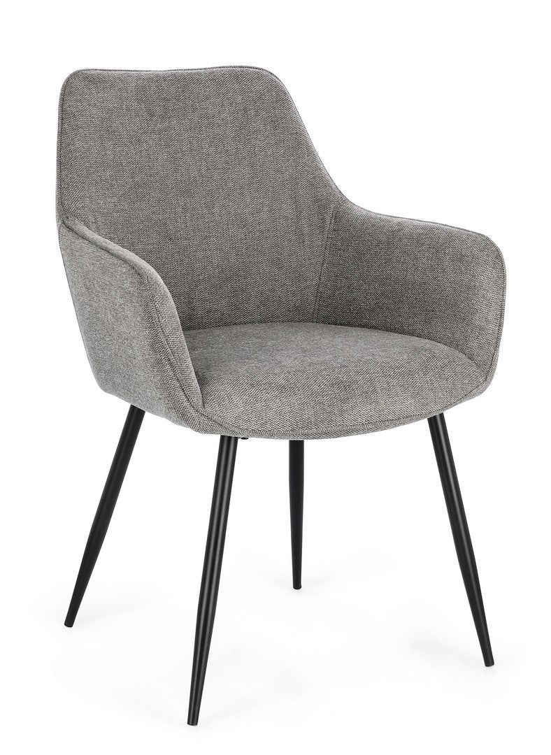 Orlando Store™ - Cora Dark Gray Chair with Armrest