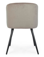 Orlando Store™ - Sedia Queen Velvet Tortora