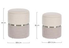 Load image into Gallery viewer, Orlando Store™ - SET2 Pouf Contenitore Radinka Bianco/Grigio
