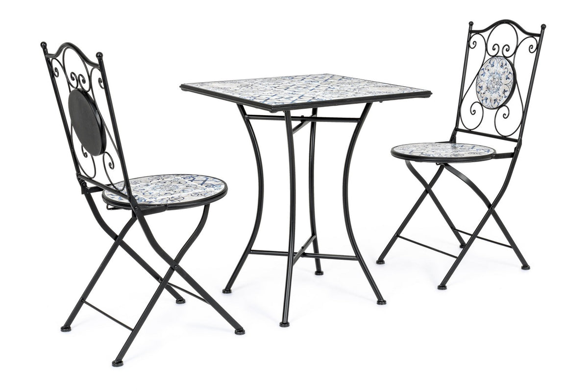 Orlando Store™ - SET3 Tavolo Quadrato + 2 Sedie Pieghevoli Erice