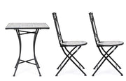 Orlando Store™ - SET3 Tavolo Quadrato + 2 Sedie Pieghevoli Erice