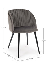 Carica l&#39;immagine nel visualizzatore di Gallery, Orlando Store™ - Sedia Queen Velvet Grigio Cadetto
