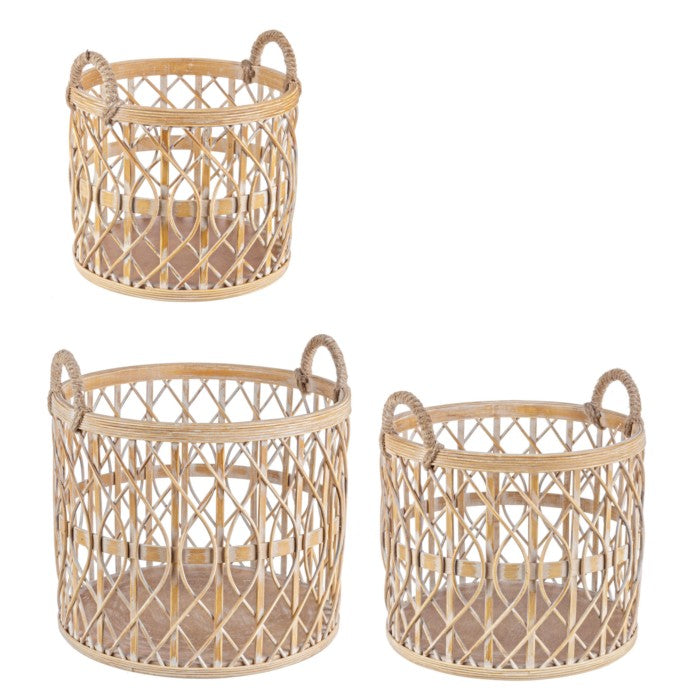 Orlando Store™ - Cesta Tanami Bamboo Tonda SET 3