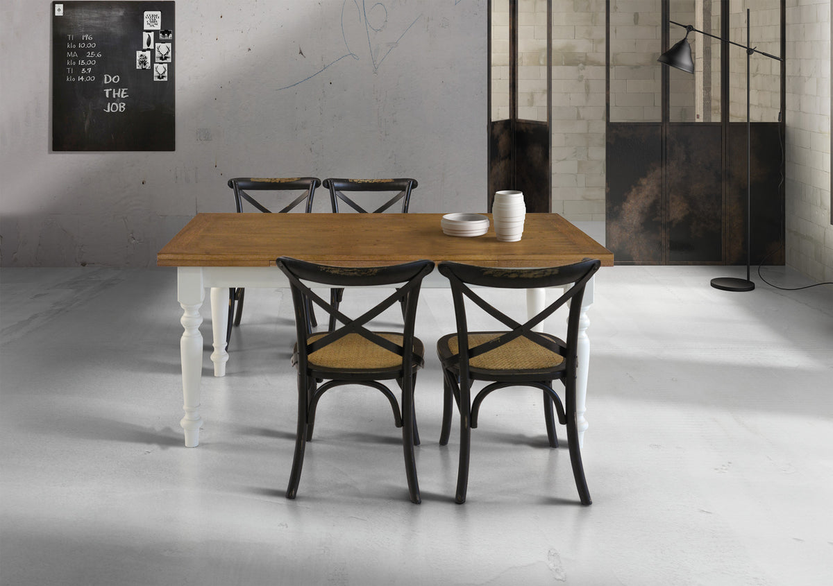 Orlando Store™ - Oak Table with White Legs