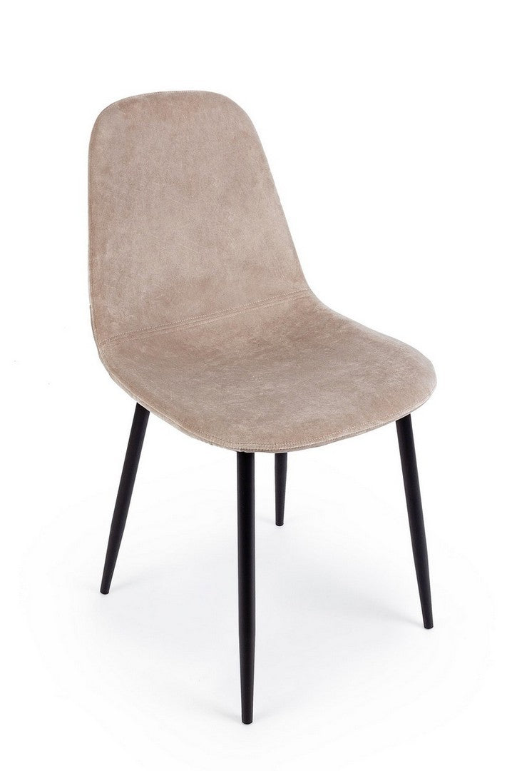 Orlando Store™ - Sedia Irelia Velluto Tortora