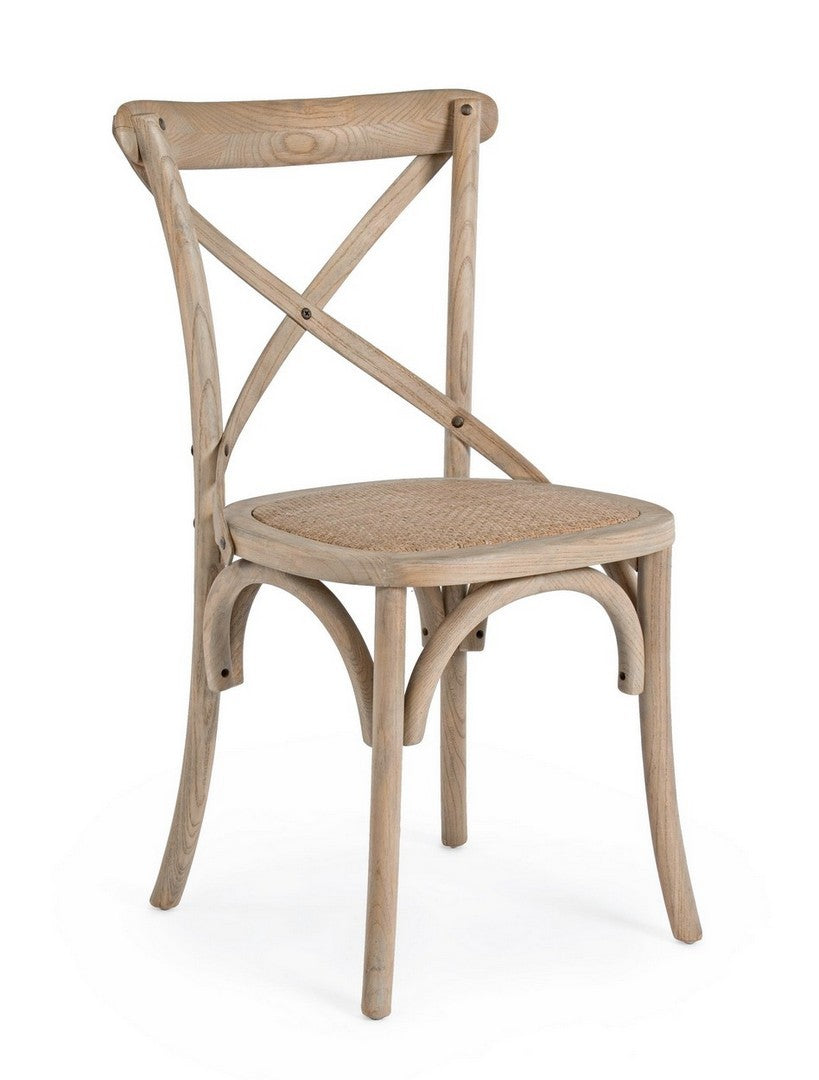 Orlando Store™ - Cross Chair Natural Grey