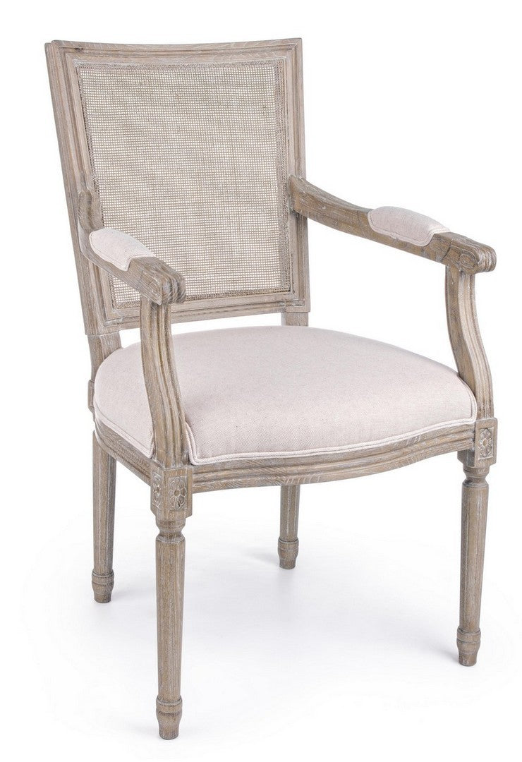 Orlando Store™ - Liliane Beige Chair with Armrests