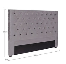 Carica l&#39;immagine nel visualizzatore di Gallery, Orlando Store™ - Testiera Letto Caspar Grigio Scuro 160
