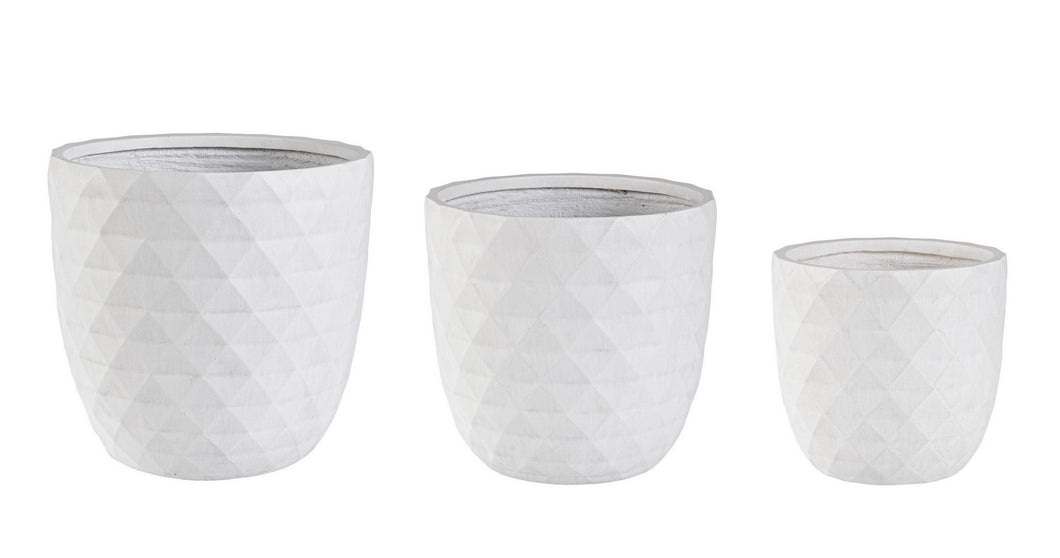 Orlando Store™ - Set 3 Vaso Bombato Bianco
