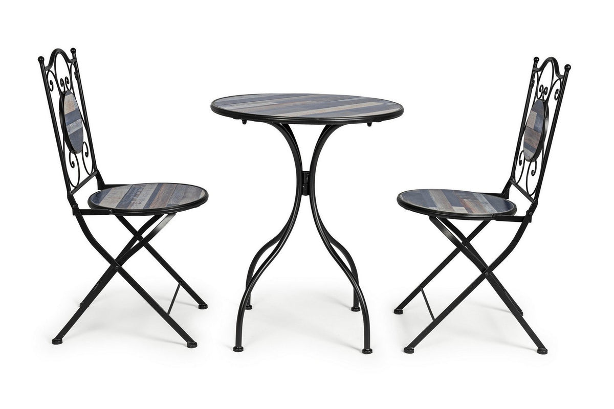 Orlando Store™ - Set Tavolo + 2 Sedie Pieghevoli Huston