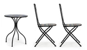Orlando Store™ - Set Tavolo + 2 Sedie Pieghevoli Huston