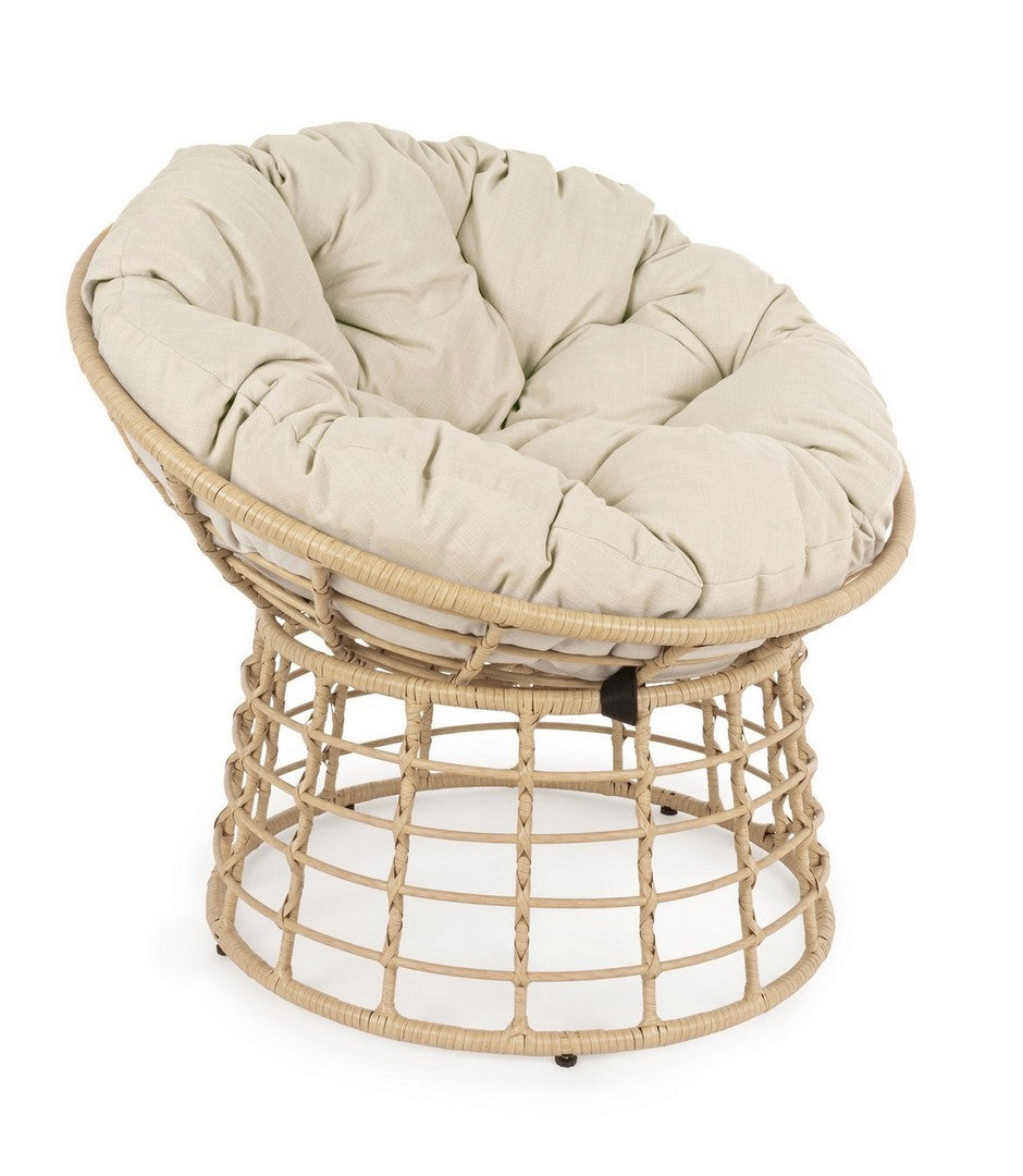 Orlando Store™ - Poltrona con Cuscino Molly Naturale