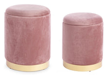Carica l&#39;immagine nel visualizzatore di Gallery, Orlando Store™ - SET2 Pouf Contenitore Polina Rosa Antico
