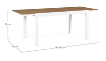 Carica l&#39;immagine nel visualizzatore di Gallery, Orlando Store™ - Tavolo Allungabile Elias 140-200X90 Bianco SJ60

