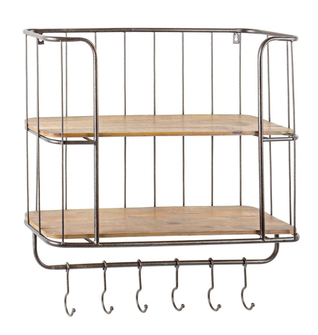Orlando Store™ - 2 Tier Shelf - 6 Hooks