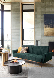 Orlando Store™ - Johnny Velvet Sofa Bed Dark Green