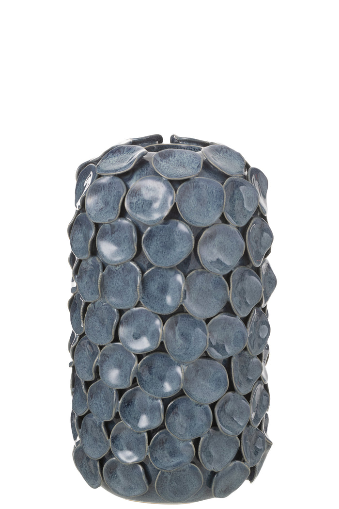 Orlando Store™ - Vaso Foglie Ceramica Blu Large