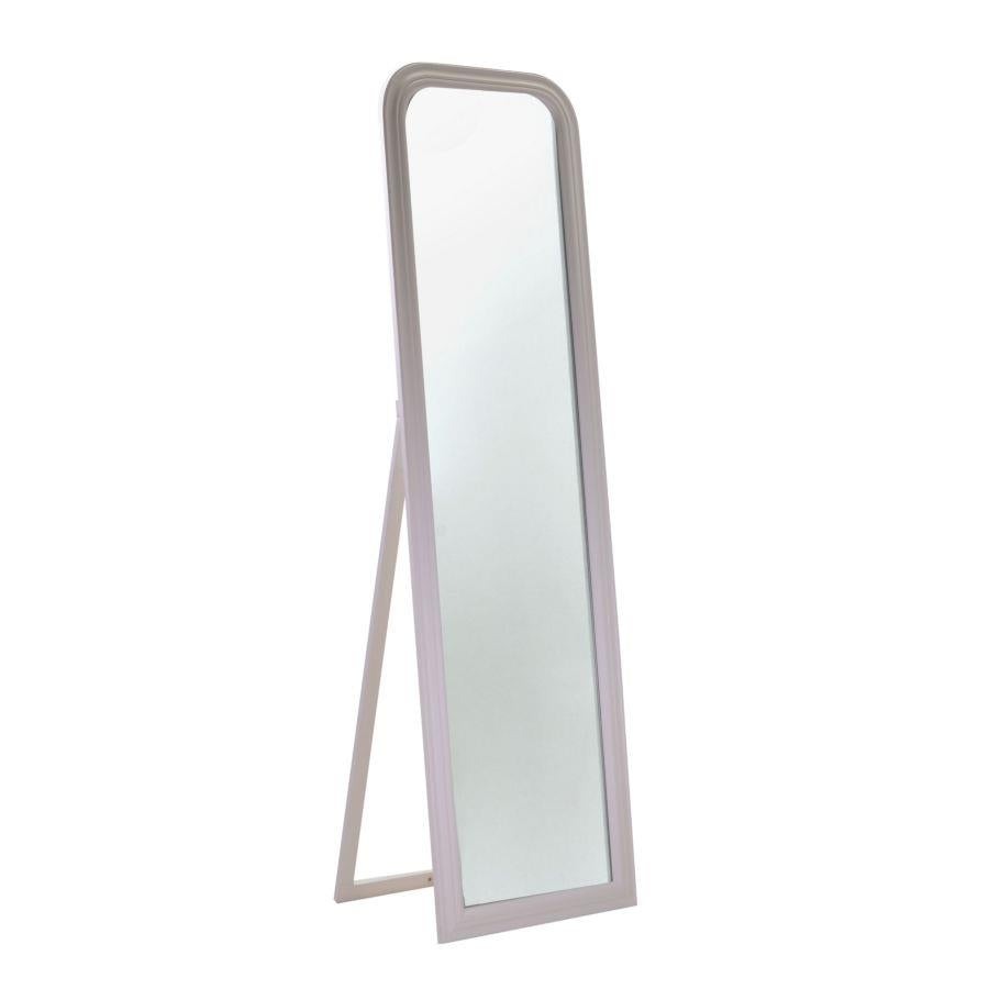 Orlando Store™ - Specchio da Terra Legno Bianco Anticato Opaco Ovale