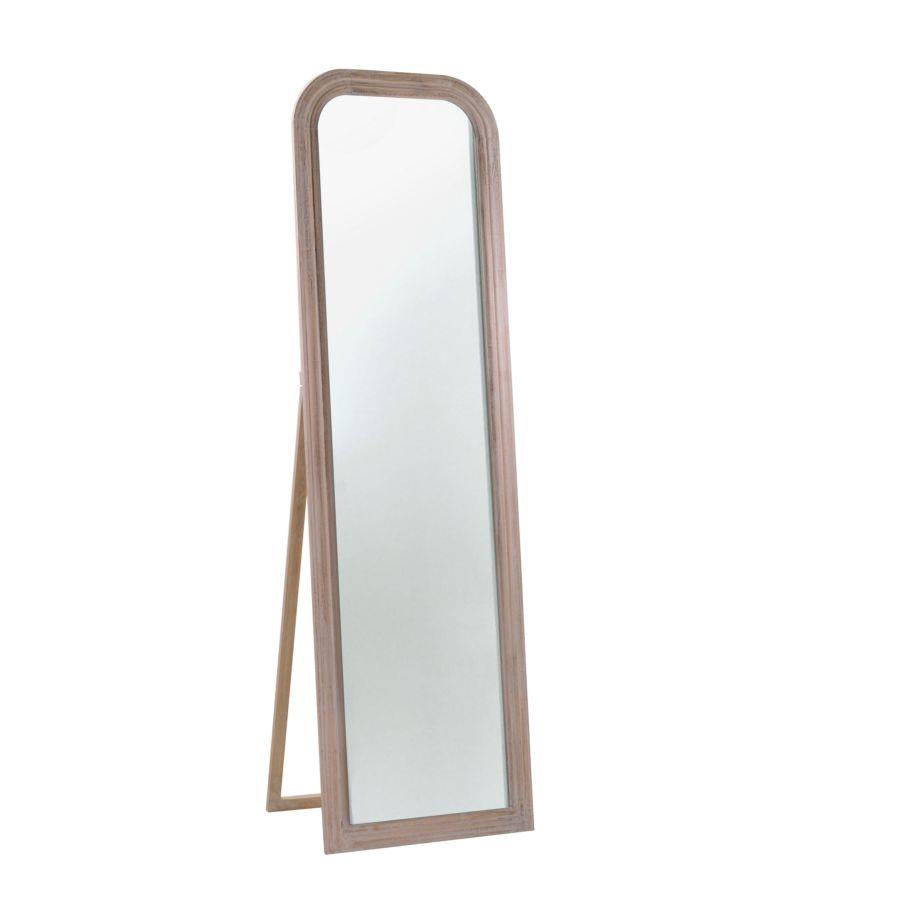 Orlando Store™ - Oval Matt Antiqued Cream Wood Floor Mirror