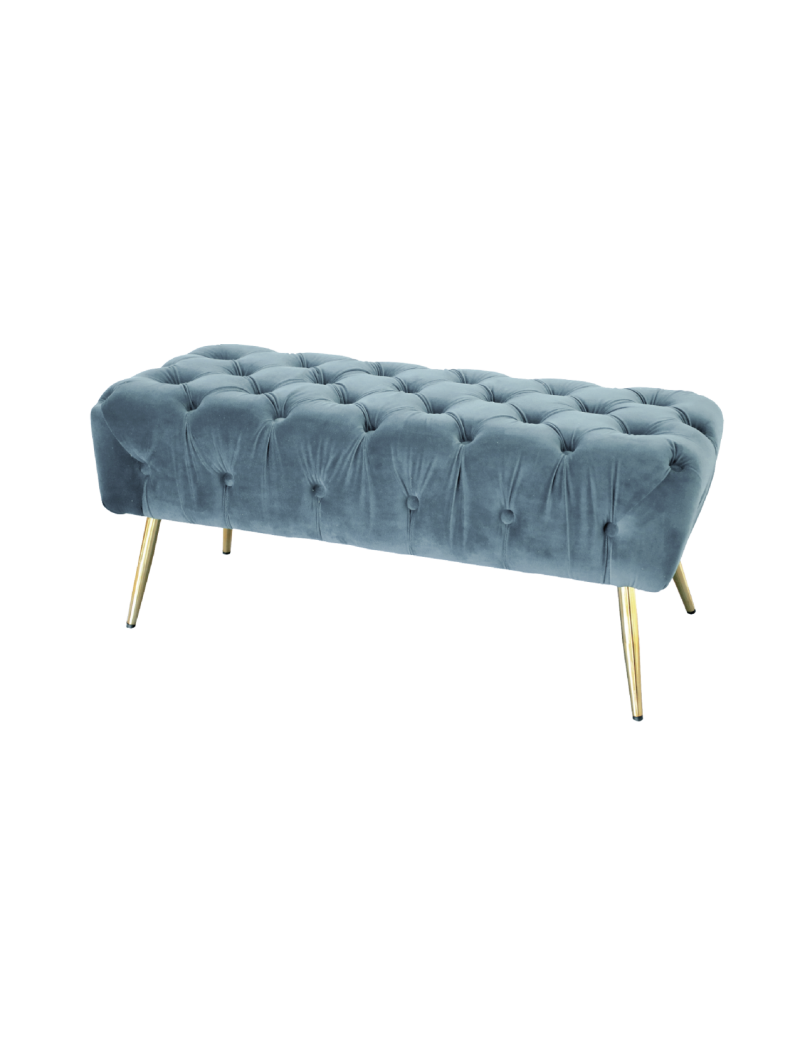 Orlando Store™ - Avio Velvet Bed Bottom with Metal Gold Paws