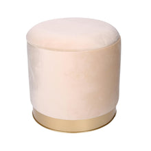 Carica l&#39;immagine nel visualizzatore di Gallery, Orlando Store™ - SET2 Pouf Velluto e Metallo Crema
